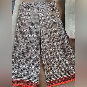 Max Studio Pattered Culotte Cropped Wide Leg Pants